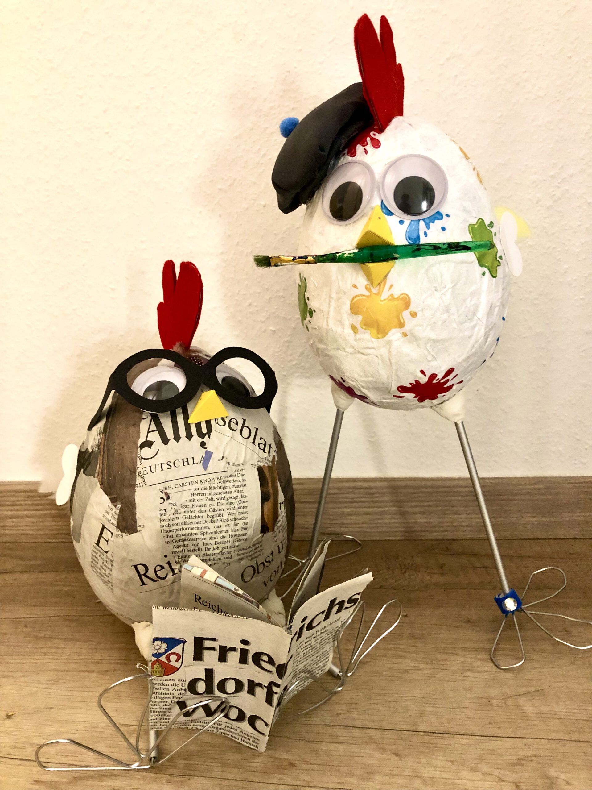 Motto-Hühner Künstler- u. Lese-Huhn